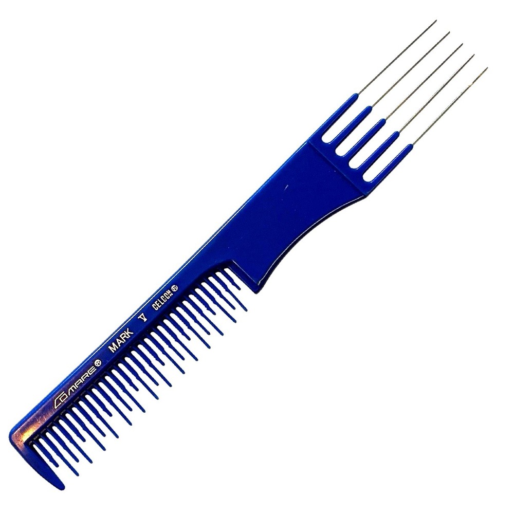 Comare Mark IV Comb Blue Teasing Lifting Finishing Hairstyles Grippers USA